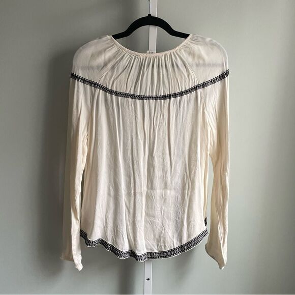 Gap Cream and Black Embroidered Blouse - Picture 2 of 3